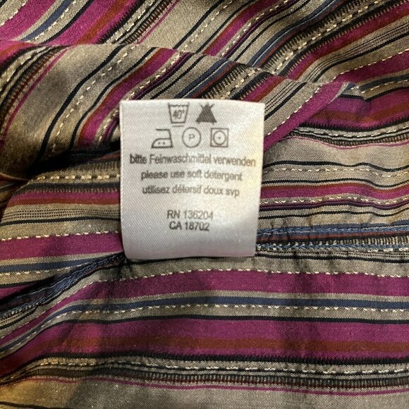 GEORG ROTH Los Angeles Fuchsia Striped Men's Shirt Contrast Collar & Cuffs Sz M - Picture 11 of 12